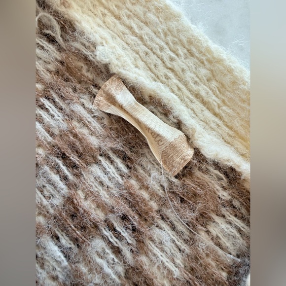 Altar'd State Cream and Taupe Patterned Knit Cardigan - Picture 2 of 4